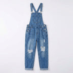 Ingrid | Women's Straight-Leg Jumpsuit with Bib Pocket and Rolled Cuffs