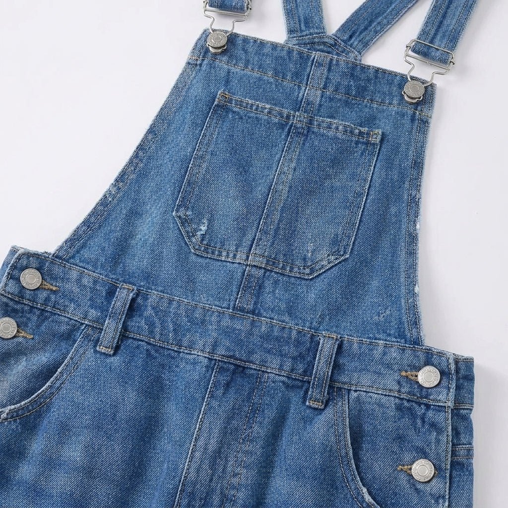 Ingrid | Women's Straight-Leg Jumpsuit with Bib Pocket and Rolled Cuffs
