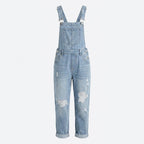 Ingrid | Women's Straight-Leg Jumpsuit with Bib Pocket and Rolled Cuffs