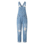 Ingrid | Women's Straight-Leg Jumpsuit with Bib Pocket and Rolled Cuffs