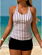 Mackenzie | Women's Striped Racerback Tankini Set