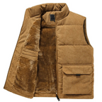 Jesse | Men's Corduroy Front-Zip Vest with Pockets