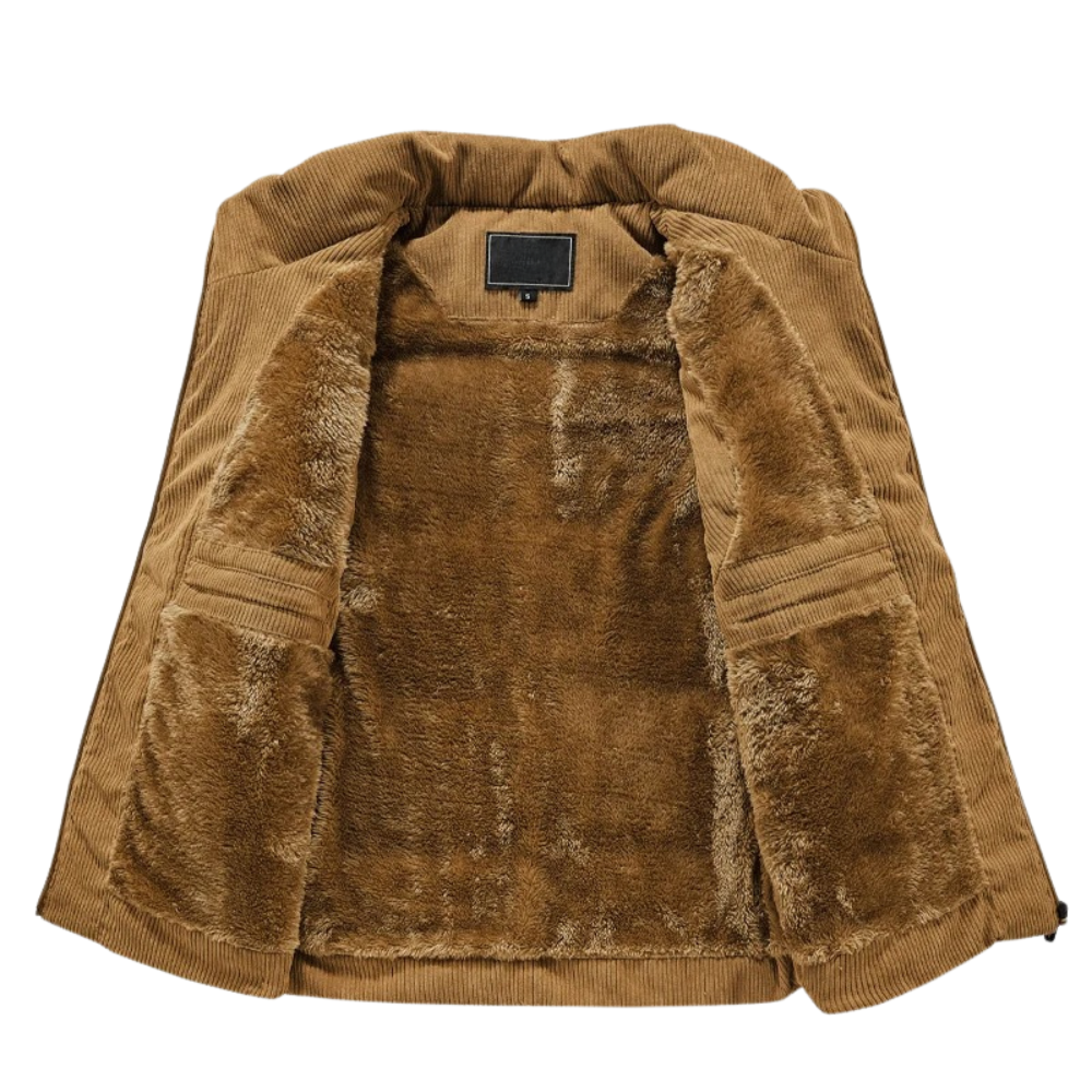Jesse | Men's Corduroy Front-Zip Vest with Pockets