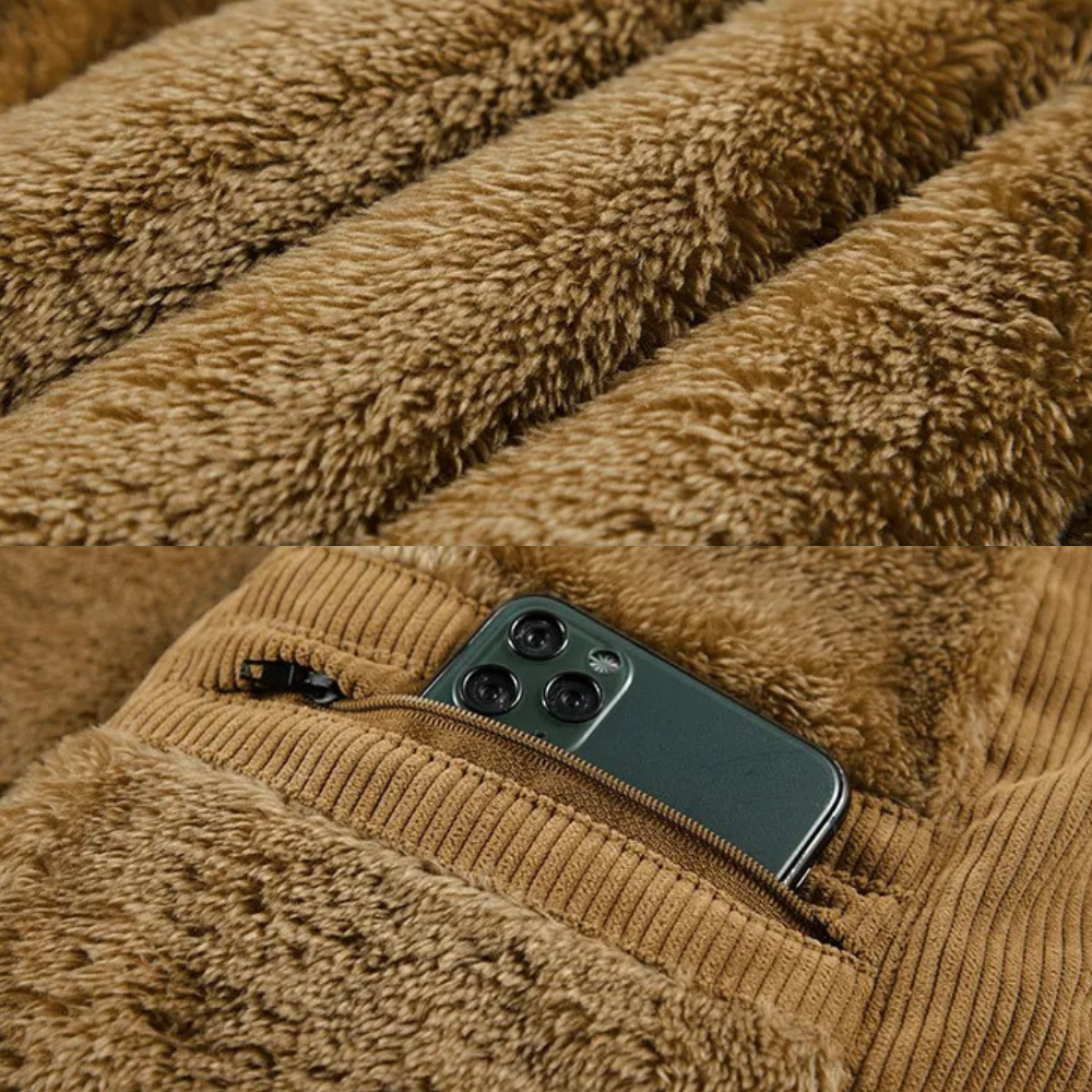 Jesse | Men's Corduroy Front-Zip Vest with Pockets