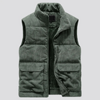 Jesse | Men's Corduroy Front-Zip Vest with Pockets