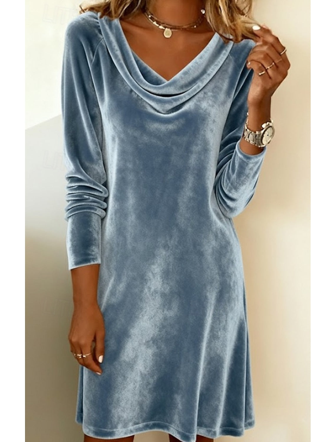 Stephanie | Women's Cocktail Dress Cowl Neck Bodycon Midi