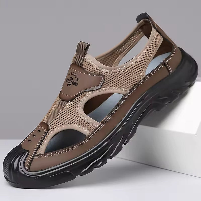 Brent | Men's Mesh Closed-Toe Sandals with Cut-Outs