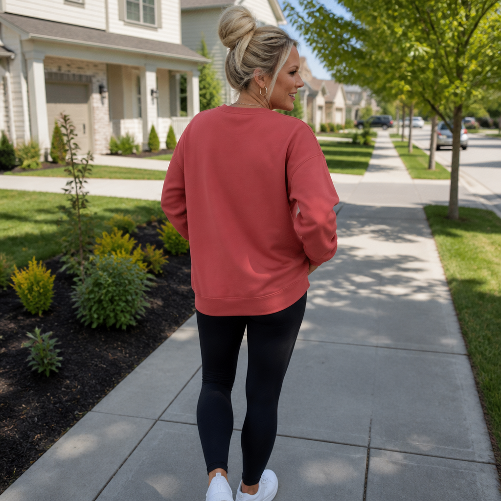 Sienna | Women's Oversized Kangaroo Pocket Crewneck Sweatshirt