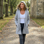 Harriet | Women's Oversized Hooded Cardigan with Button Front and Pockets