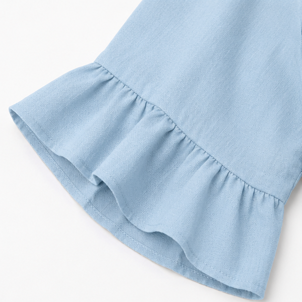 Olivia | Women's Ruffle Sleeve Two-Piece Top and Shorts Set