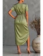 Zofia | Women's Wrap V-Neck Cocktail Dress with Tulip Hem
