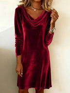 Stephanie | Women's Cocktail Dress Cowl Neck Bodycon Midi