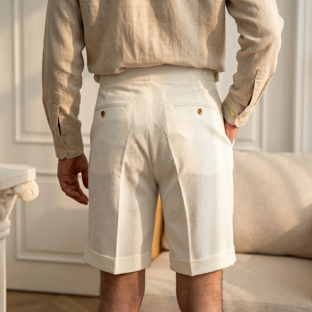 Aksel | Men's Pleated Gurkha Shorts - Smart Casual Weekend
