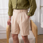 Aksel | Men's Pleated Gurkha Shorts - Smart Casual Weekend