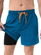 Warren | Men's Layered Drawstring Board Shorts with Pockets