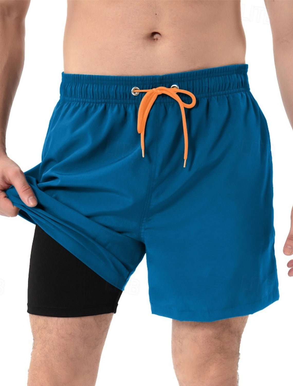 Warren | Men's Layered Drawstring Board Shorts with Pockets