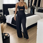 Lara | Women's Cutout Wide-Leg Jumpsuit with Tie Back