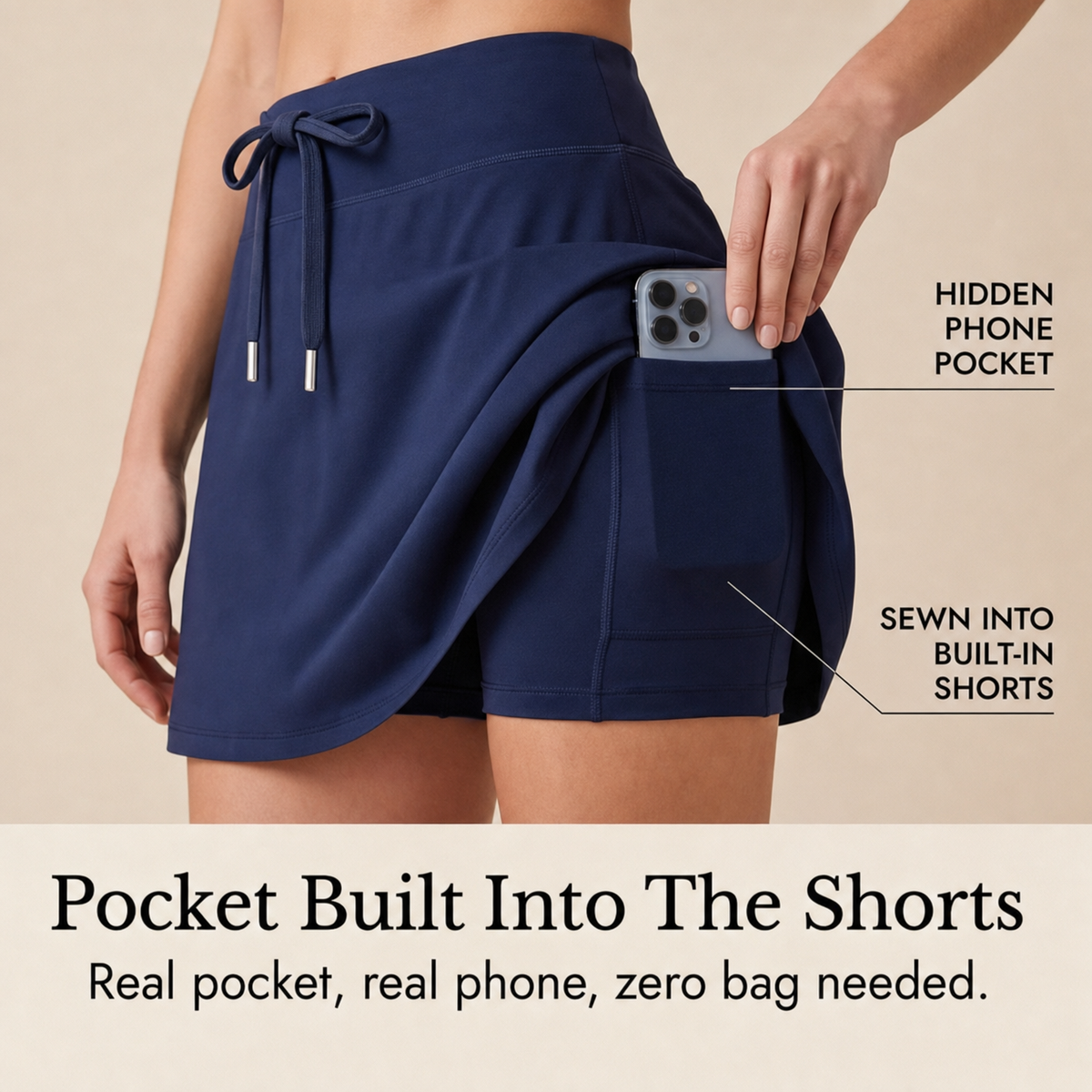 Sienna | Women's Sleeveless Top and Skort Two-Piece Set with Built-In Shorts