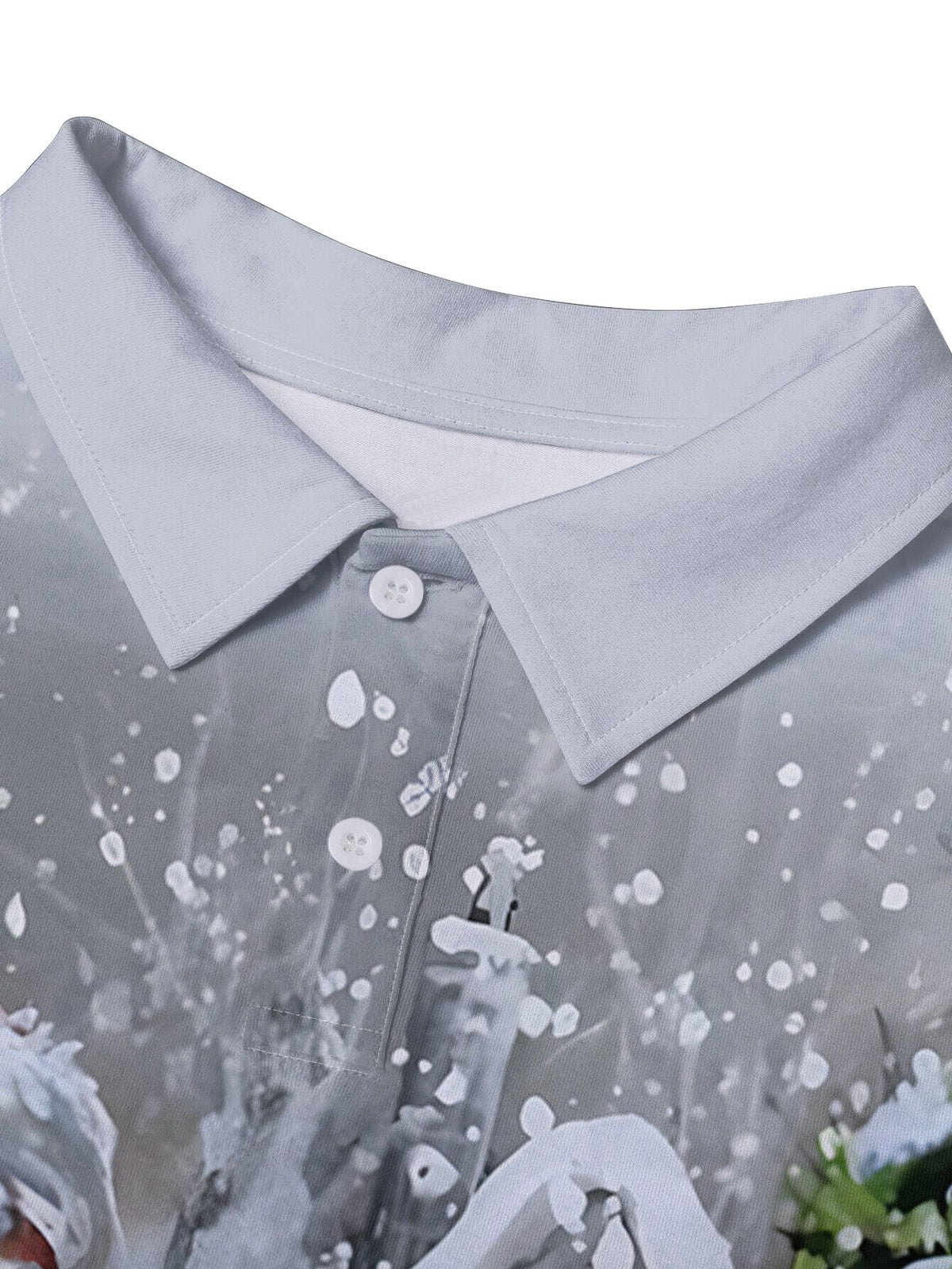 Brock | Men's Christmas Blouse Button-Neck Long Sleeve Polo