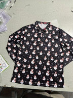Rutger | Men's Christmas Blouse Printed Button-Up Shirt