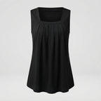 Idalie | Women's Pleated Square Neck Tank Top