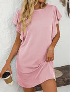 Ruby | Women's Striped A-Line Dress Ruffle Sleeve