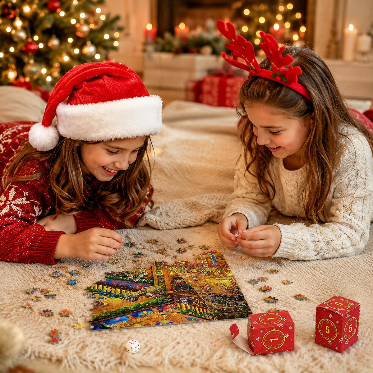 Denyse | Advent Calendar Christmas Gift 1008-Piece Puzzle Countdown
