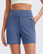 Angelique | Women's High-Waist Bermuda Shorts with Deep Pockets
