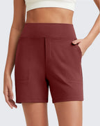 Angelique | Women's High-Waist Bermuda Shorts with Deep Pockets