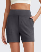Angelique | Women's High-Waist Bermuda Shorts with Deep Pockets