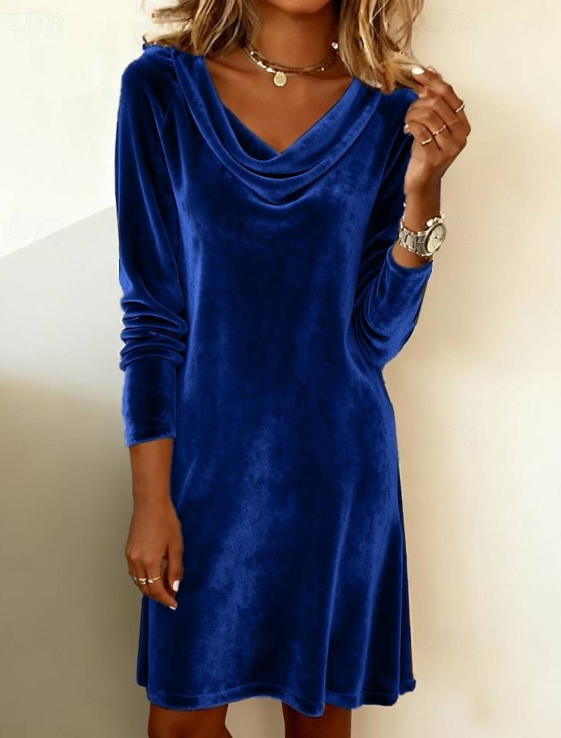 Stephanie | Women's Cocktail Dress Cowl Neck Bodycon Midi