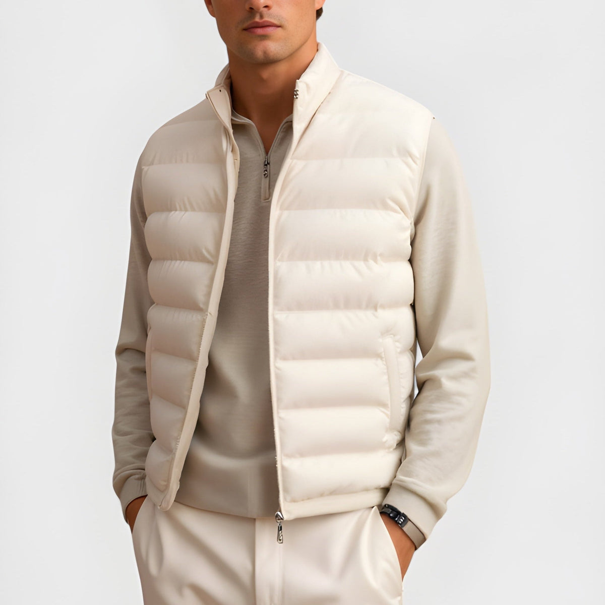 Hayes | Men's Quilted Sleeveless Puffer Vest with Stand-Up Collar