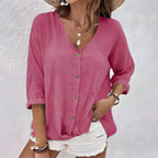 Marcia Relaxed Button-Up Blouse