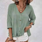 Marcia Relaxed Button-Up Blouse