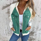 Arabella | Women's Zip-Up Patchwork Denim Jacket