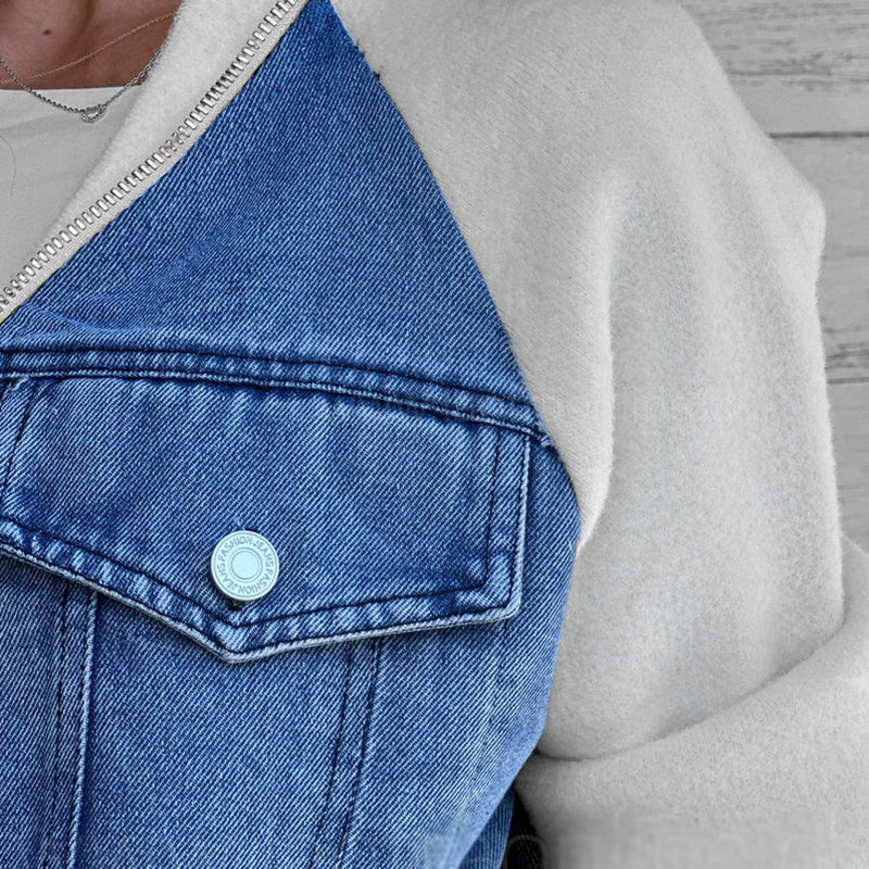 Arabella | Women's Zip-Up Patchwork Denim Jacket