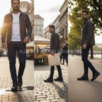 Reid | Men's Lace-Up Sneakers with Cushioned Sole
