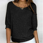 Asta | Women's Round Neck Ribbed Knit Top