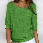 Asta | Women's Round Neck Ribbed Knit Top
