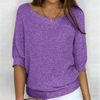 Asta | Women's Round Neck Ribbed Knit Top