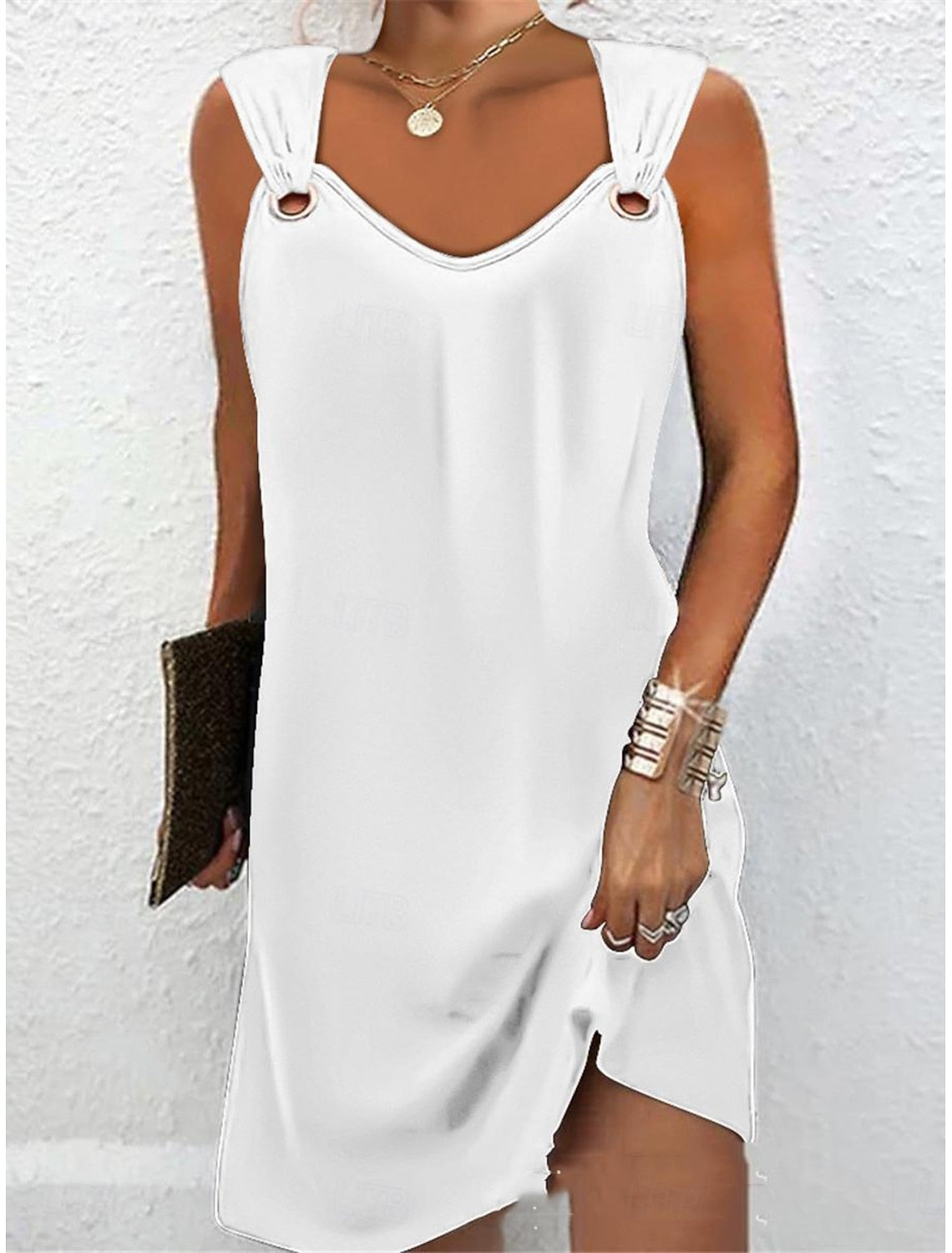 Sabrina | Women's Halter Ring-Strap Mini Dress