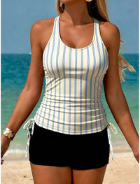 Mackenzie | Women's Striped Racerback Tankini Set