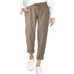 Nadia | Women's Elastic Waist Wide-Leg Summer Trousers