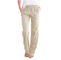 Nadia | Women's Elastic Waist Wide-Leg Summer Trousers