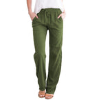 Nadia | Women's Elastic Waist Wide-Leg Summer Trousers