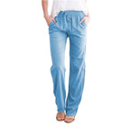 Nadia | Women's Elastic Waist Wide-Leg Summer Trousers