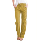 Nadia | Women's Elastic Waist Wide-Leg Summer Trousers