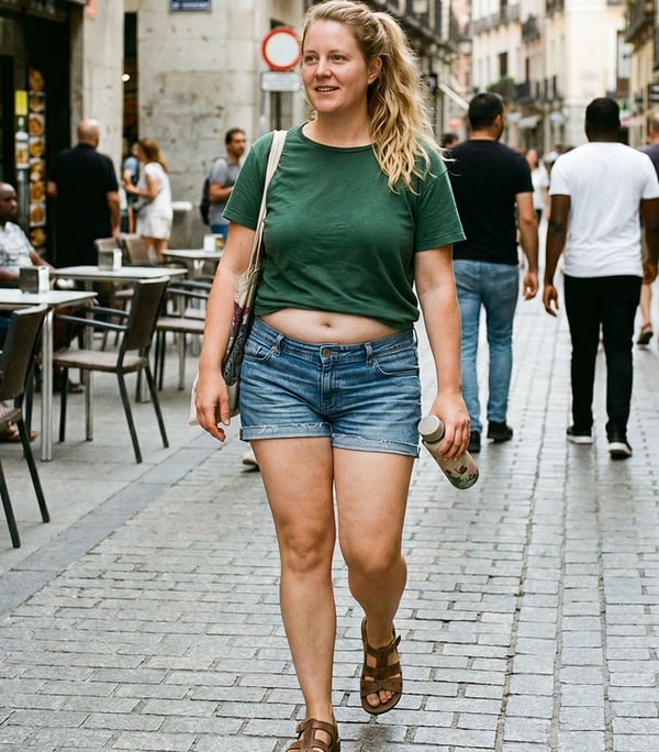 Angelique | Women's High-Waist Bermuda Shorts with Deep Pockets
