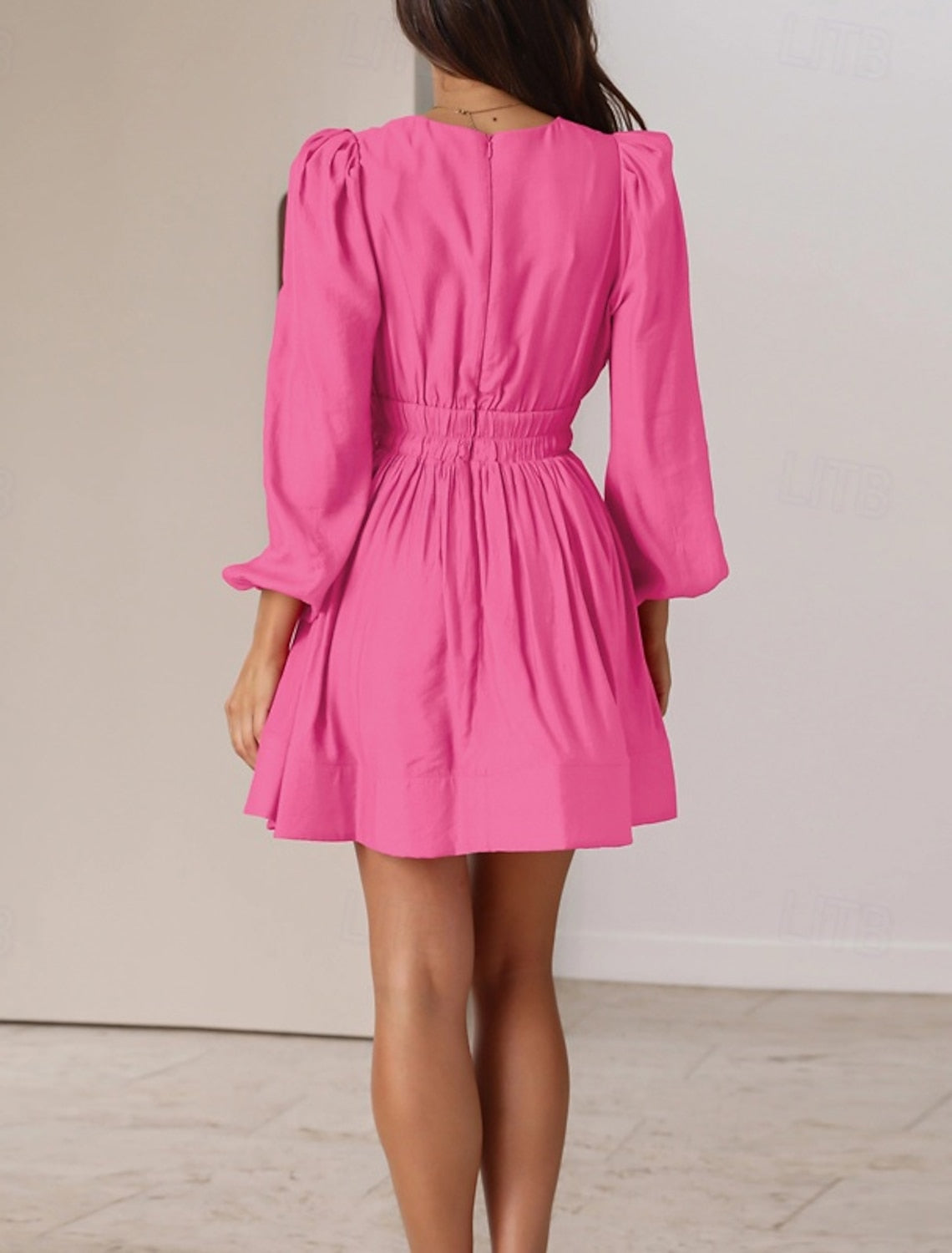 Hedy | Women's V-Neck Puff Sleeve Mini Dress
