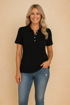 Peyton | Women's Fitted Button-Neck Polo Shirts